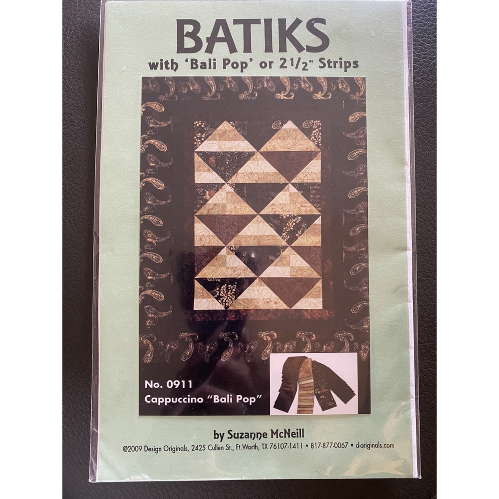 Bali Pop Quilting Pattern Cappuccino Batkins 42”x53” #0911 sealed